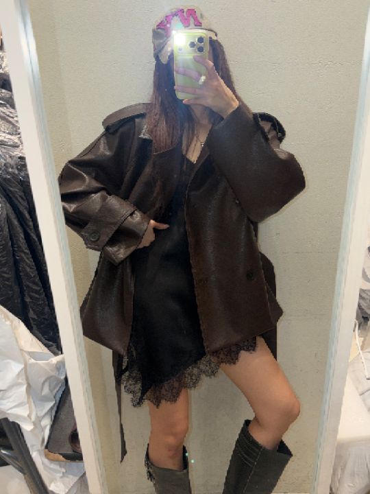 mars韓國代購女裝新品熱賣真品時尚推薦人氣休閑皮衣mars皮衣