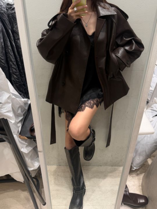 mars韓國代購女裝新品熱賣真品時尚推薦人氣休閑皮衣mars皮衣