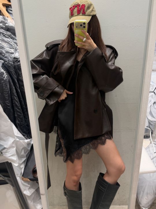 mars韓國代購女裝新品熱賣真品時尚推薦人氣休閑皮衣mars皮衣