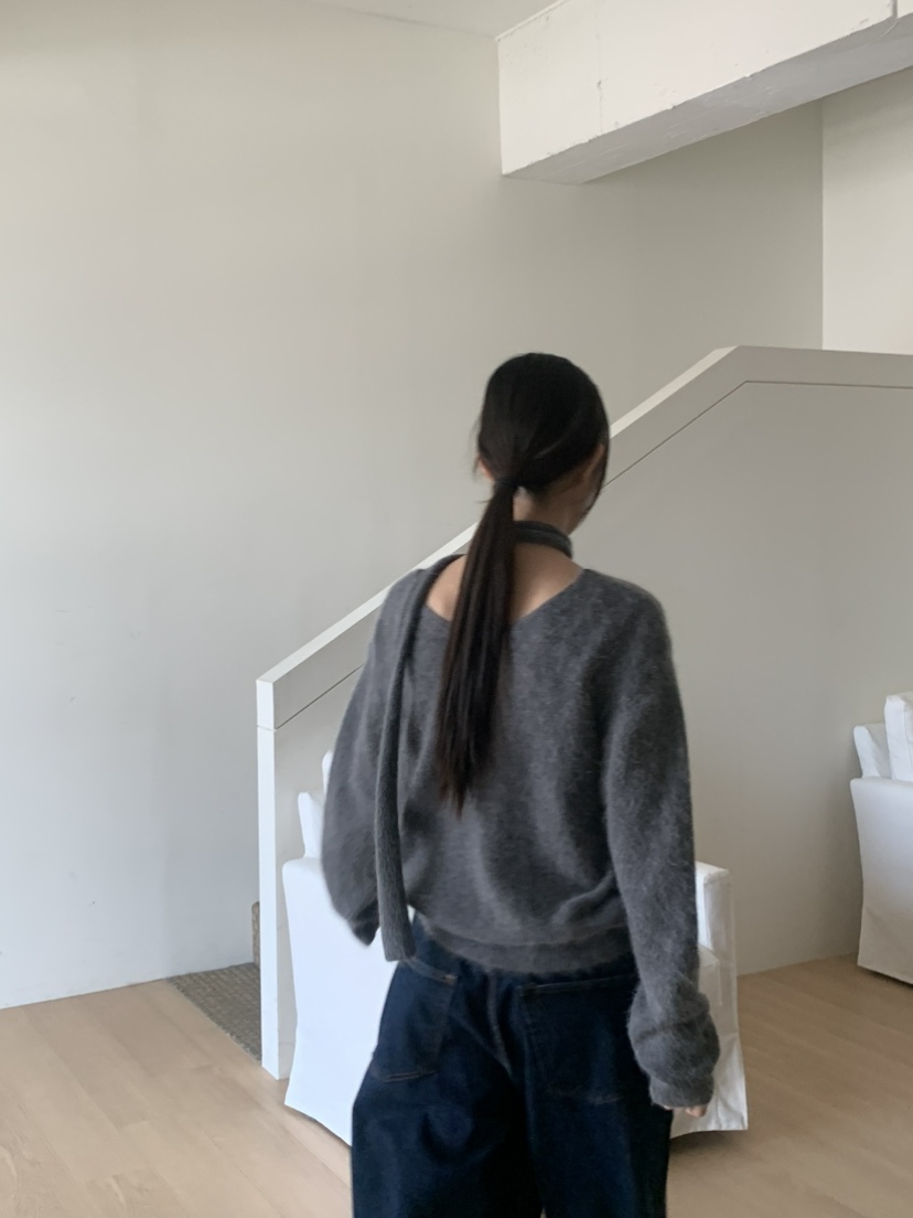 LOGON韓國代購女士新款休閑時尚熱賣推薦人氣真品針織衫圍巾LOGON針織衫