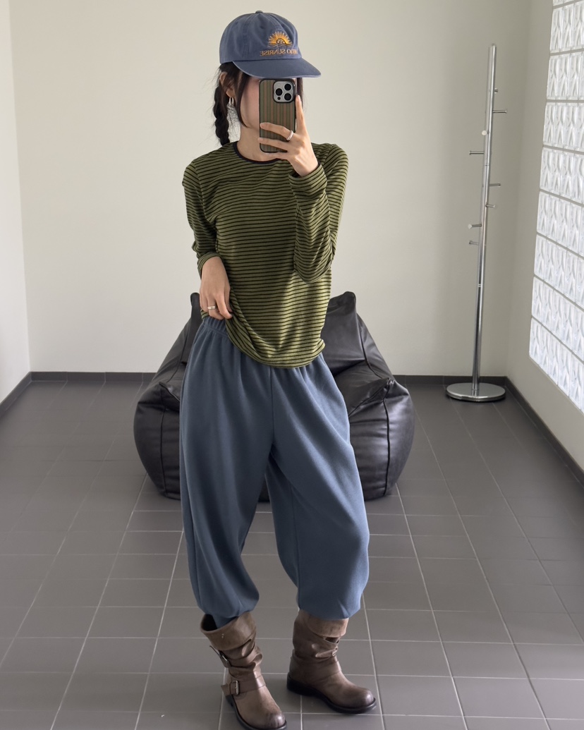 HOWDY/FACT THE NERD韓國直郵女裝新款時尚休閑褲保暖HOWDY/FACT THE NERD休閑褲