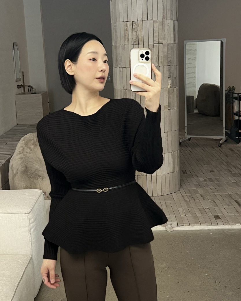 VERNI東大門代購女士新款時尚熱賣休閑真品推薦針織衫腰帶VERNI針織衫