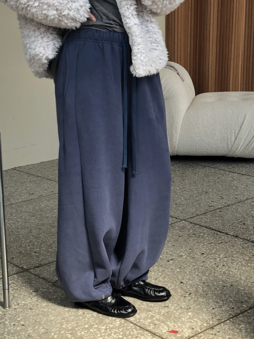 ONDO-P東大門實拍女裝新品推薦真品時尚休閑休閑褲抓絨運動ONDO-P休閑褲