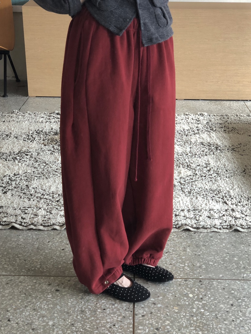 ONDO-P東大門實拍女裝新品推薦真品時尚休閑休閑褲抓絨運動ONDO-P休閑褲