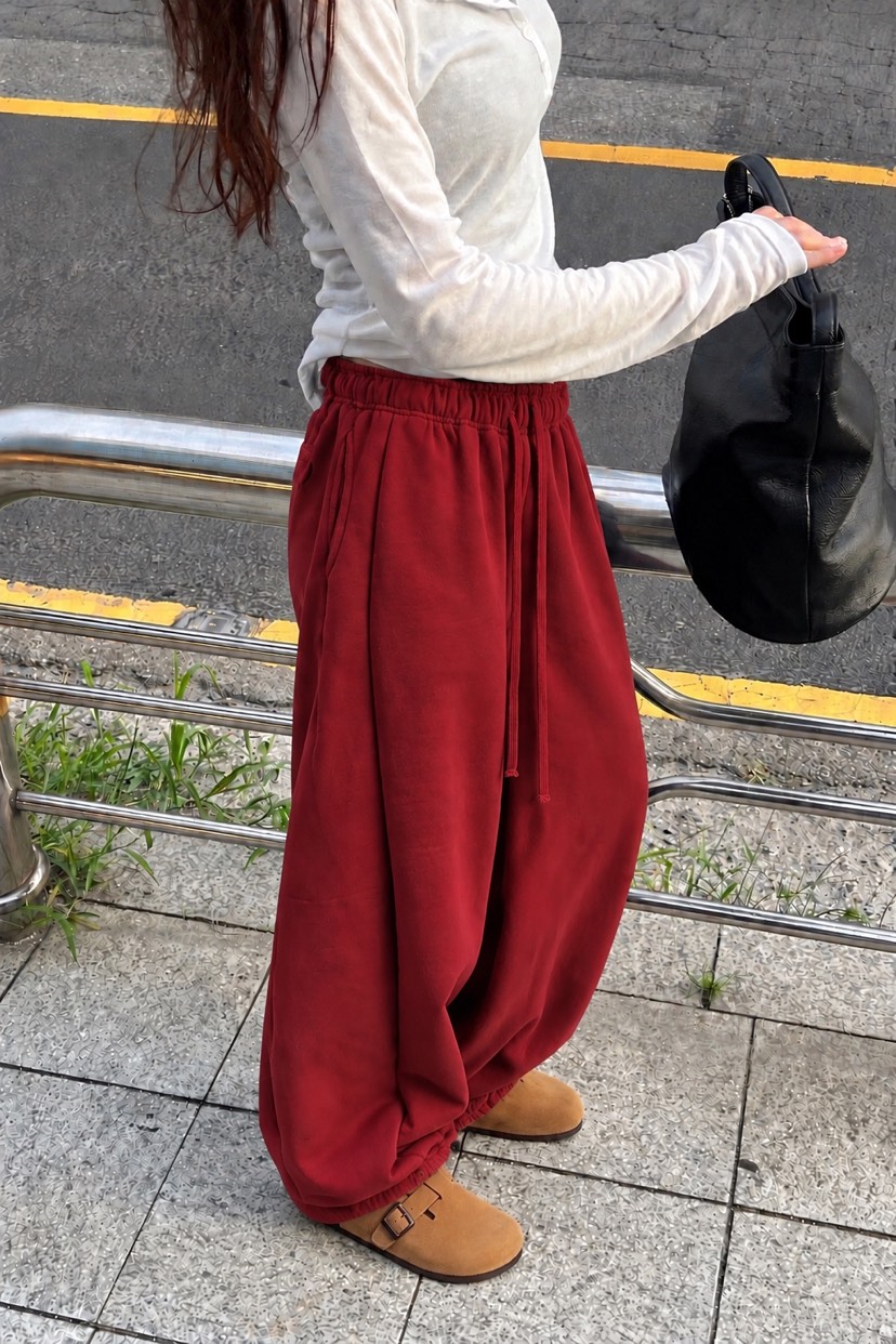ONDO-P東大門實拍女裝新品推薦真品時尚休閑休閑褲抓絨運動ONDO-P休閑褲圖色3