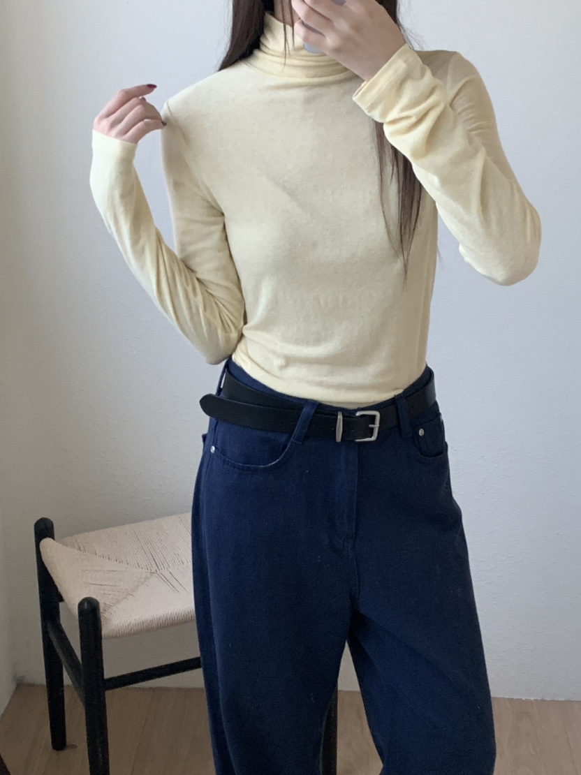 LOGON東大門代購女士新品休閑推薦熱賣長袖T恤安哥拉高領LOGON長袖T恤