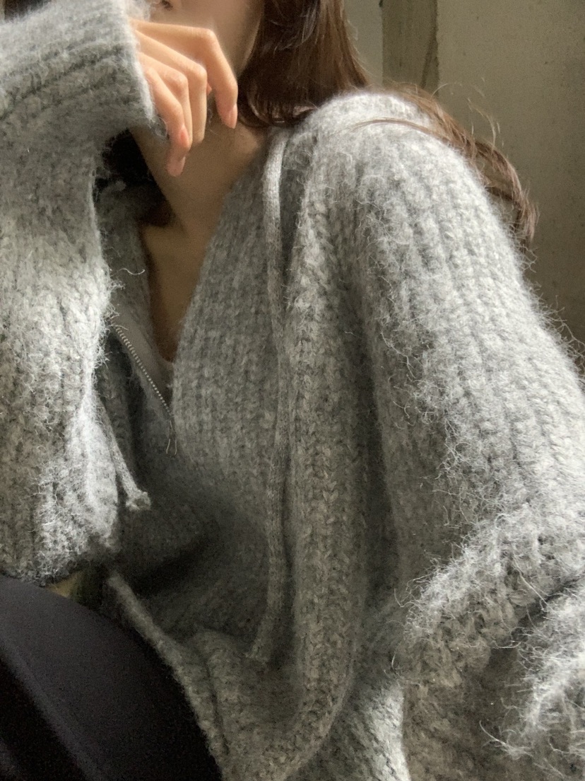 NOTICE東大門實拍女士新款人氣真品休閑推薦開衫拉鏈連帽NOTICE開衫