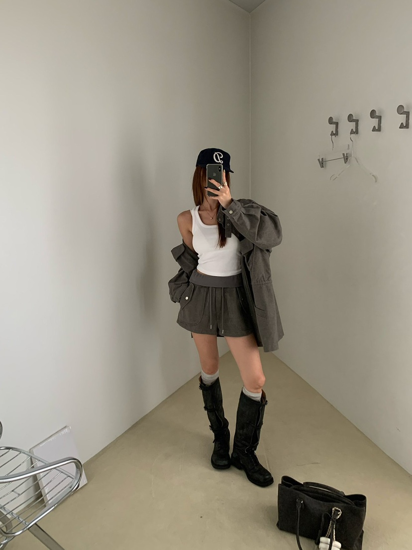 REVE CITE-L韓國直郵女裝新品時尚熱賣真品人氣短褲口袋REVE CITE-L短褲