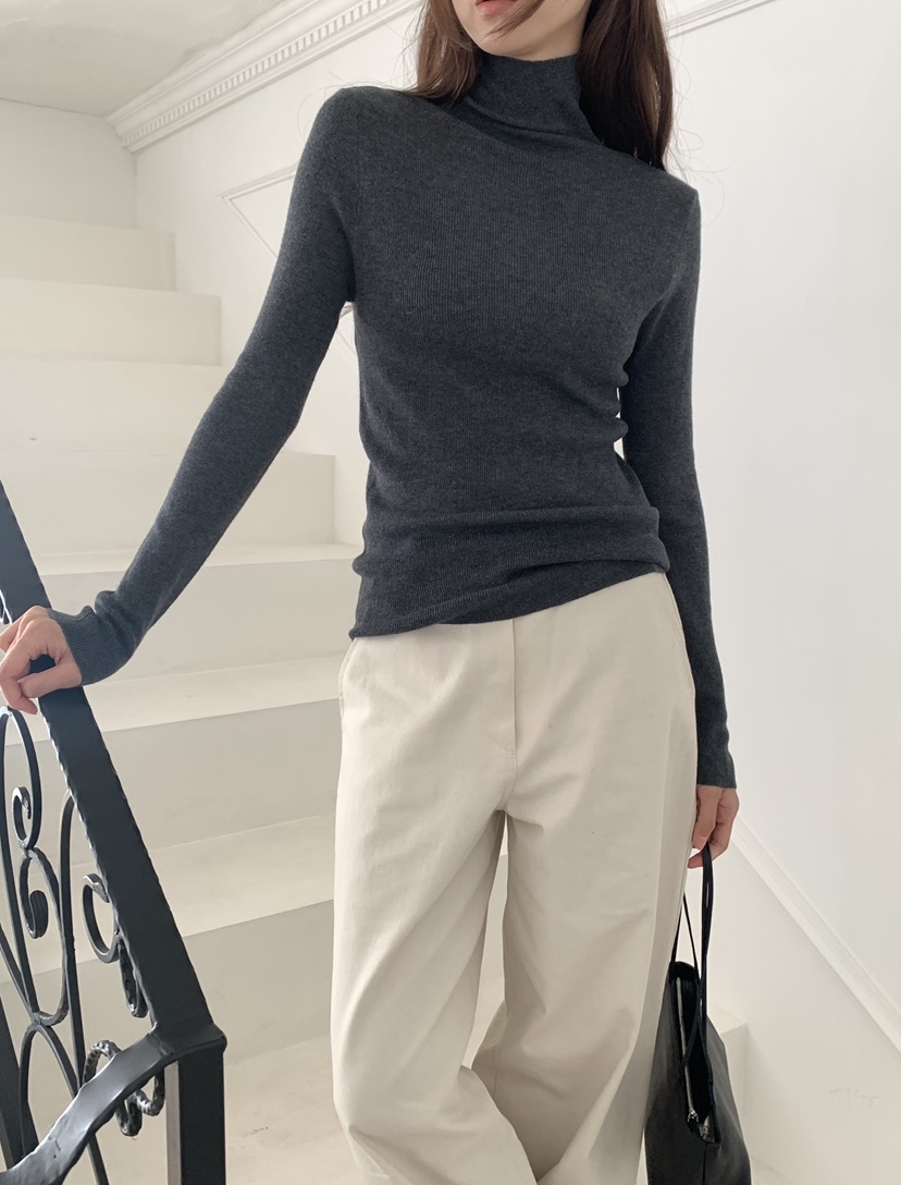 NOTICE韓國直郵女士新品熱賣時尚真品休閑針織衫舒適的高領NOTICE針織衫