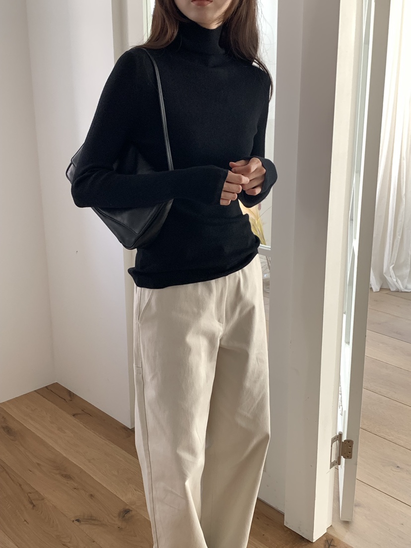 NOTICE韓國直郵女士新品熱賣時尚真品休閑針織衫舒適的高領NOTICE針織衫