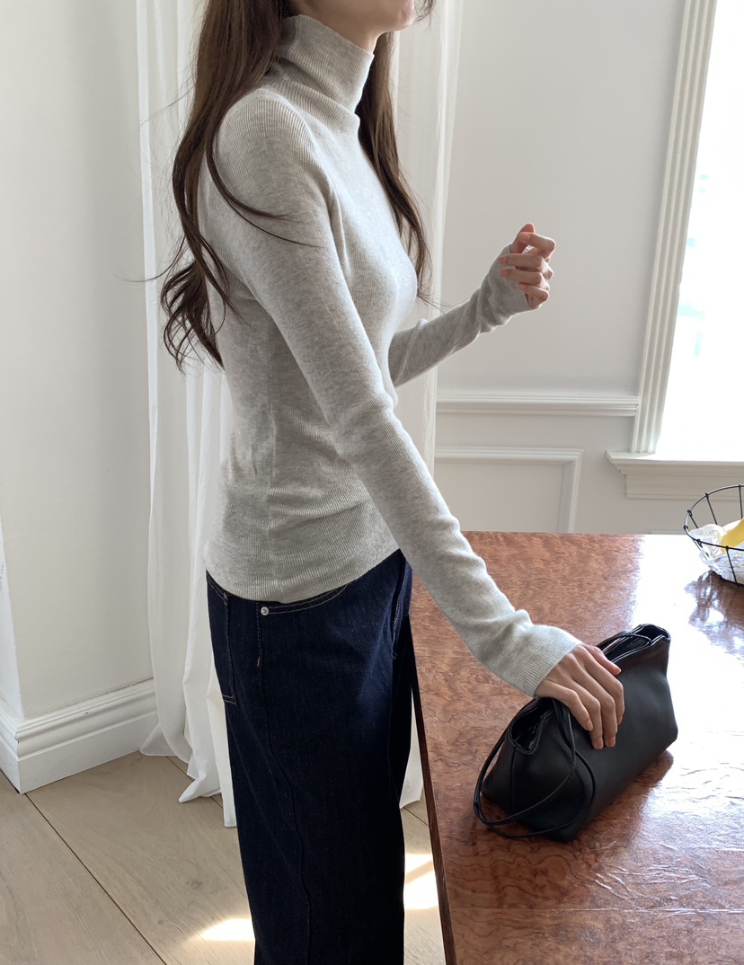NOTICE韓國直郵女士新品熱賣時尚真品休閑針織衫舒適的高領NOTICE針織衫