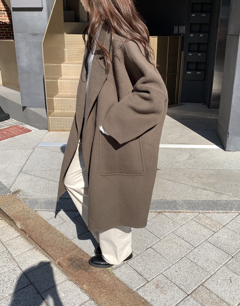 NOTICE東大門直郵女裝新款休閑真品熱賣人氣中長款大衣手工NOTICE中長款大衣