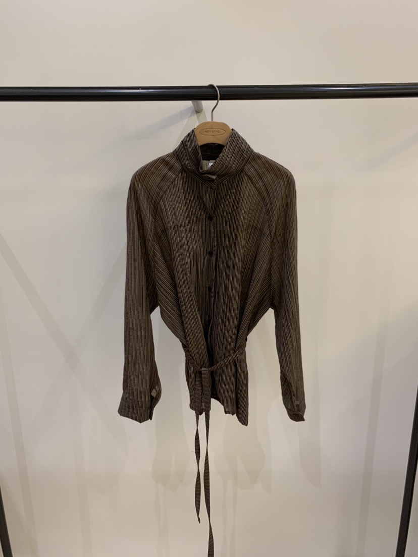 NOUVEAU東大門實拍女裝新品推薦真品熱賣襯衫蕾絲衫含繩高領NOUVEAU襯衫/蕾絲衫圖色2