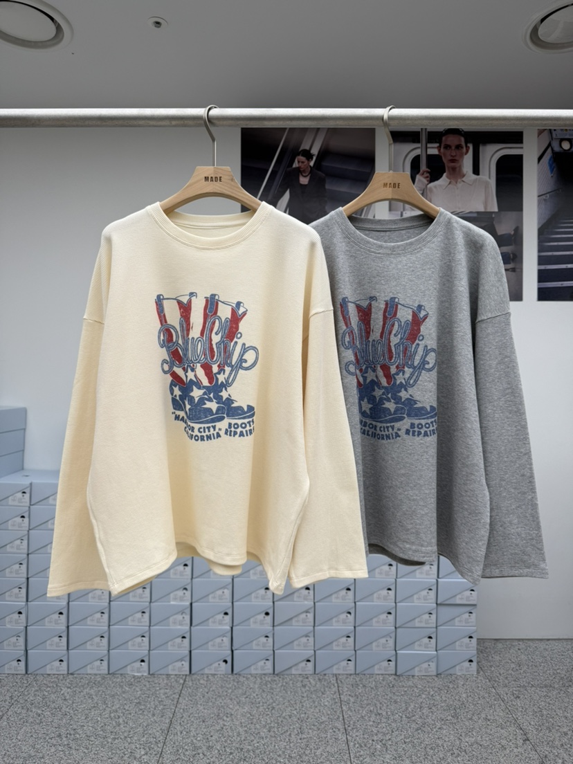MADE-P東大門代購女士新品真品推薦人氣時尚休閑長袖T恤MADE-P長袖T恤
