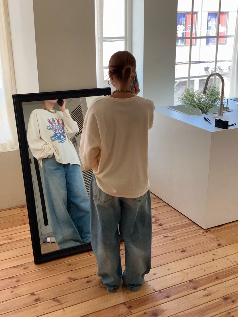MADE-P東大門代購女士新品真品推薦人氣時尚休閑長袖T恤MADE-P長袖T恤