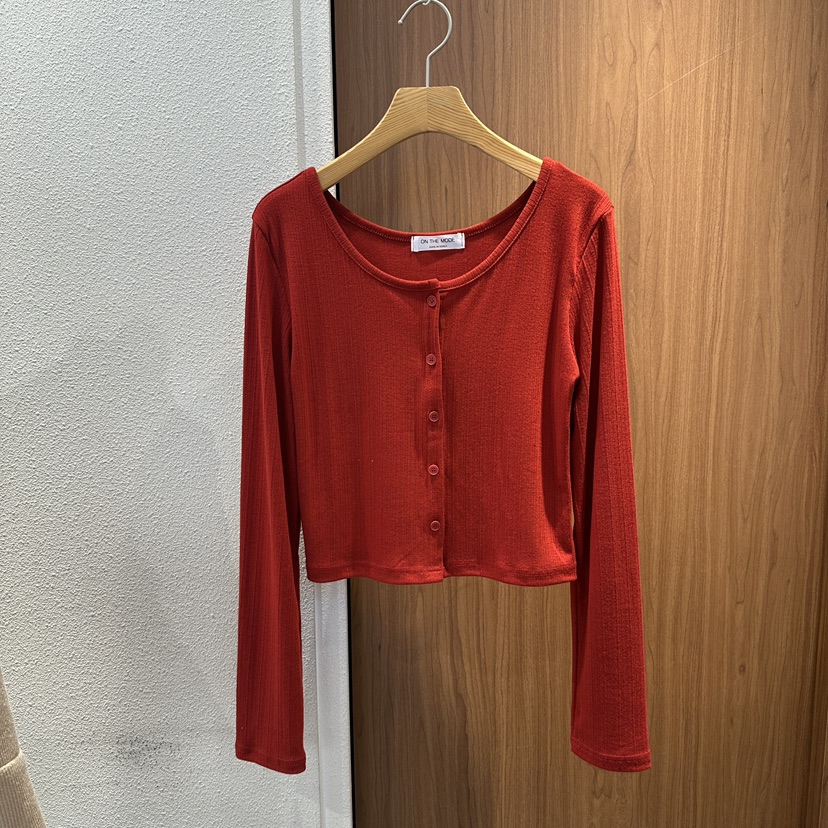 ON THE MODE韓國代購女裝新品人氣休閑長袖T恤開衫條紋ON THE MODE長袖T恤圖色1