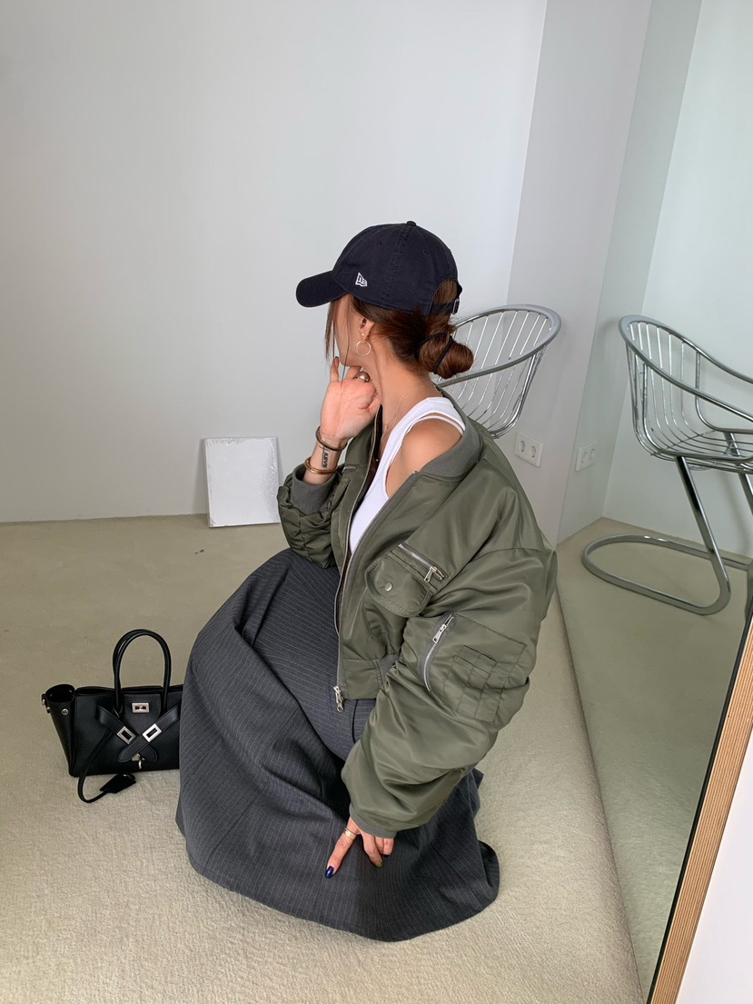REVE CITE-L東大門代購女裝新品真品推薦休閑夾克口袋拉鏈REVE CITE-L夾克
