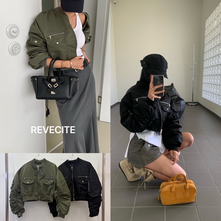 REVE CITE-L東大門代購女裝新品真品推薦休閑夾克口袋拉鏈REVE CITE-L夾克
