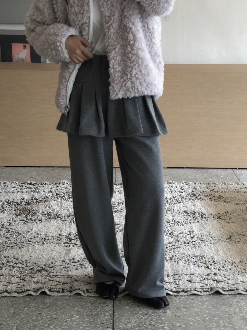 ONDO-P韓國代購女士新品時尚推薦休閑真品熱賣裙褲貂皮皺紋ONDO-P裙褲