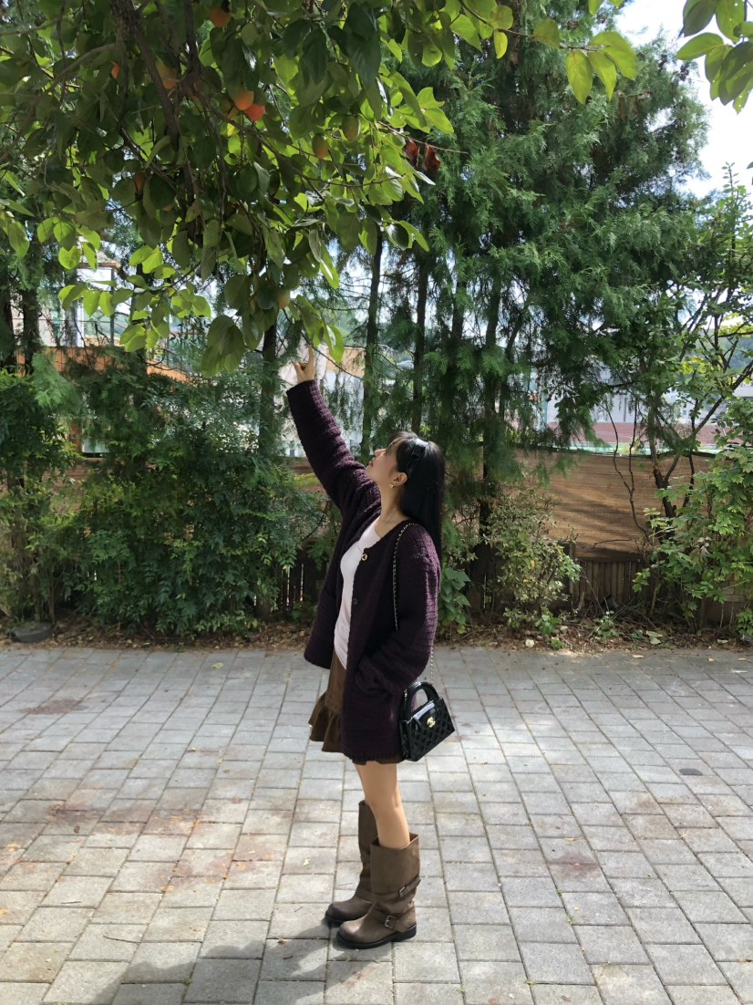 OUPPT韓國直郵女裝新款熱賣時尚休閑針織衫不含內搭粗花呢OUPPT針織衫