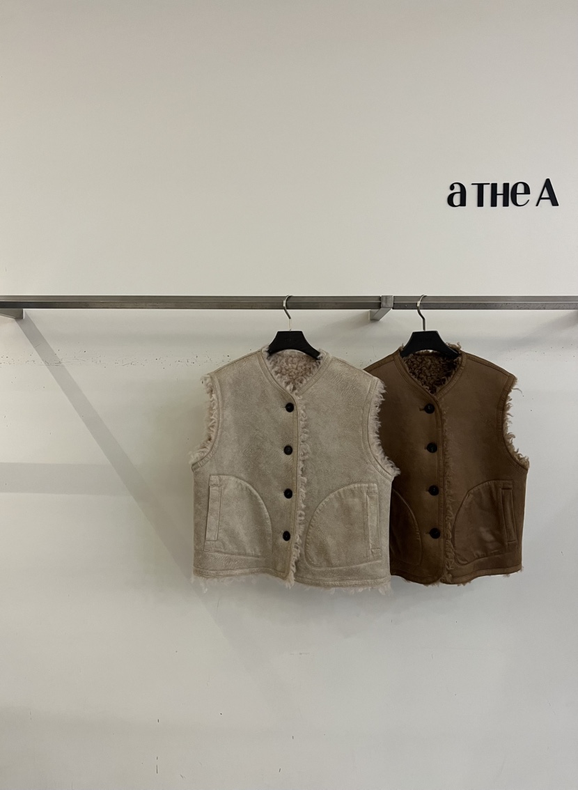 ATHEA東大門實拍女士新品真品馬甲不含內搭泰迪熊兩面穿雙面ATHEA馬甲