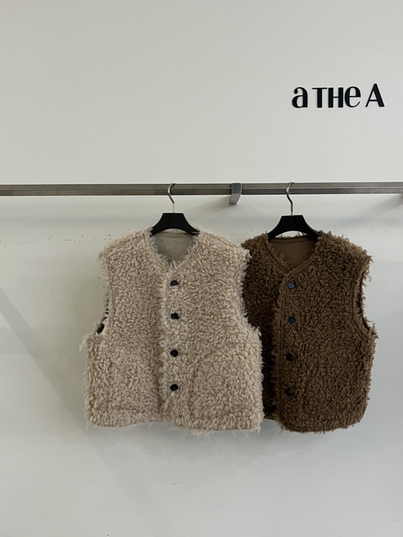 ATHEA東大門實拍女士新品真品馬甲不含內搭泰迪熊兩面穿雙面ATHEA馬甲