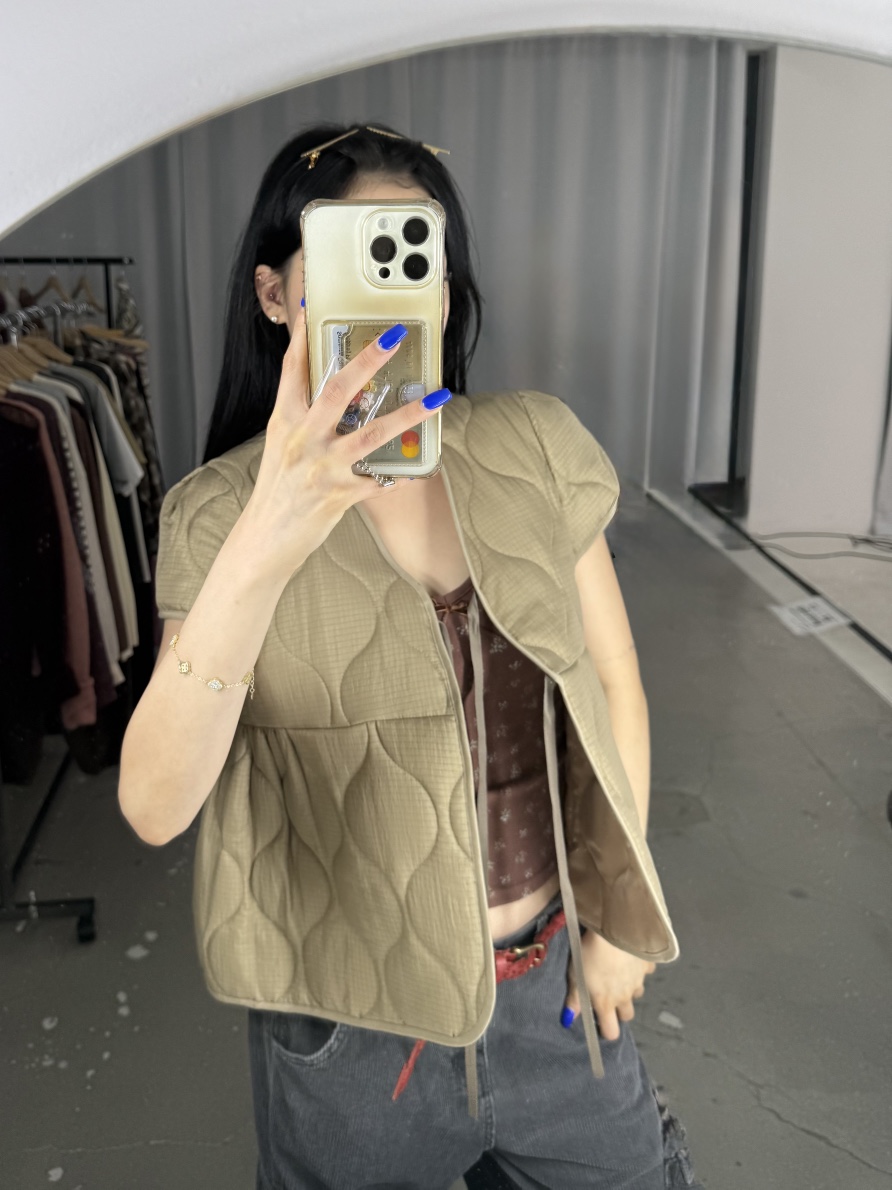 SHIRRING韓國代購女士新品休閑時尚人氣推薦熱賣真品馬甲SHIRRING馬甲
