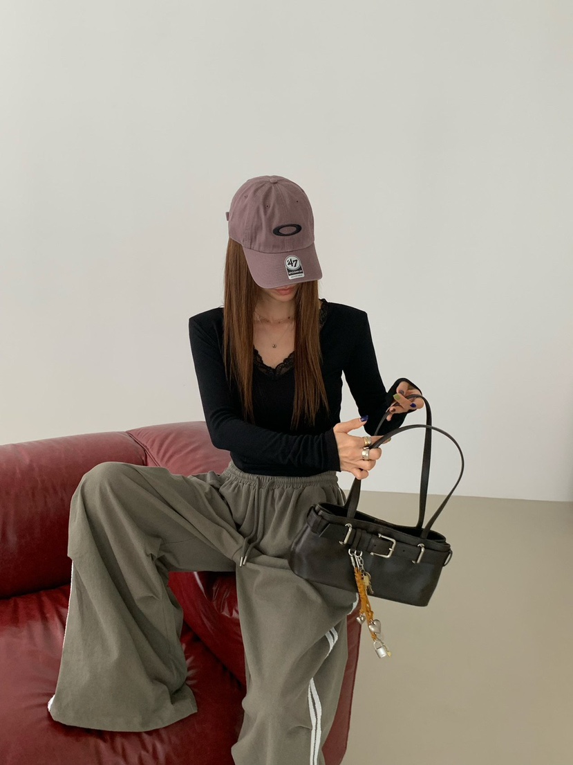 REVE CITE-L韓國代購女裝新款人氣時尚休閑褲荷葉邊運動REVE CITE-L休閑褲