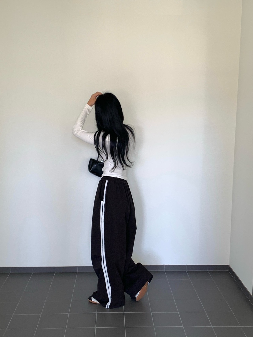 REVE CITE-L韓國代購女裝新款人氣時尚休閑褲荷葉邊運動REVE CITE-L休閑褲