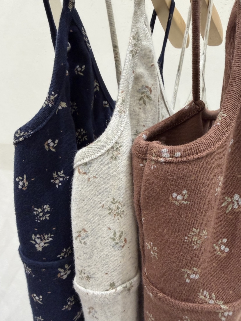 SHIRRING韓國直郵女裝新品時尚推薦熱賣吊帶背心花朵無袖SHIRRING吊帶/背心