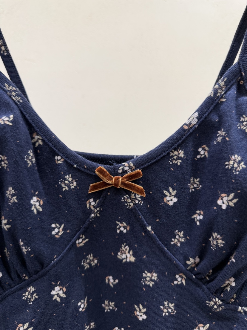 SHIRRING韓國直郵女裝新品時尚推薦熱賣吊帶背心花朵無袖SHIRRING吊帶/背心