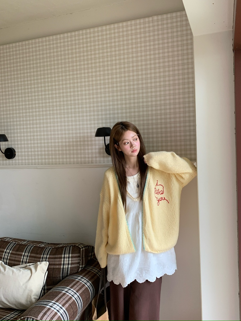 MAISONDEGLORY東大門代購女裝新品推薦時尚熱賣休閑毛衣開衫Maison de glory毛衣
