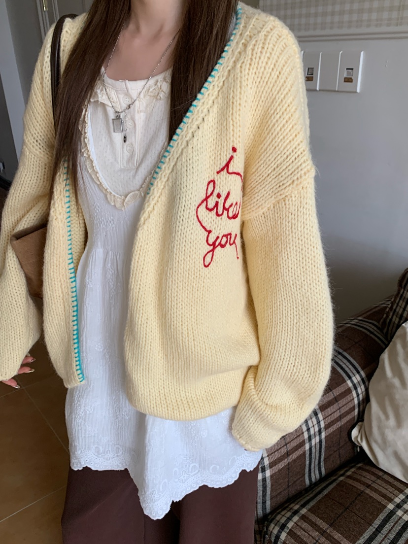 MAISONDEGLORY東大門代購女裝新品推薦時尚熱賣休閑毛衣開衫Maison de glory毛衣