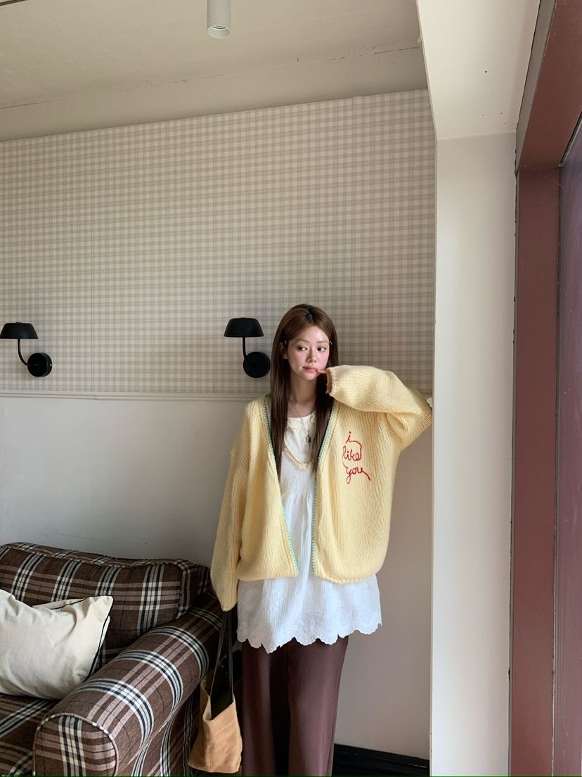 MAISONDEGLORY東大門代購女裝新品推薦時尚熱賣休閑毛衣開衫Maison de glory毛衣