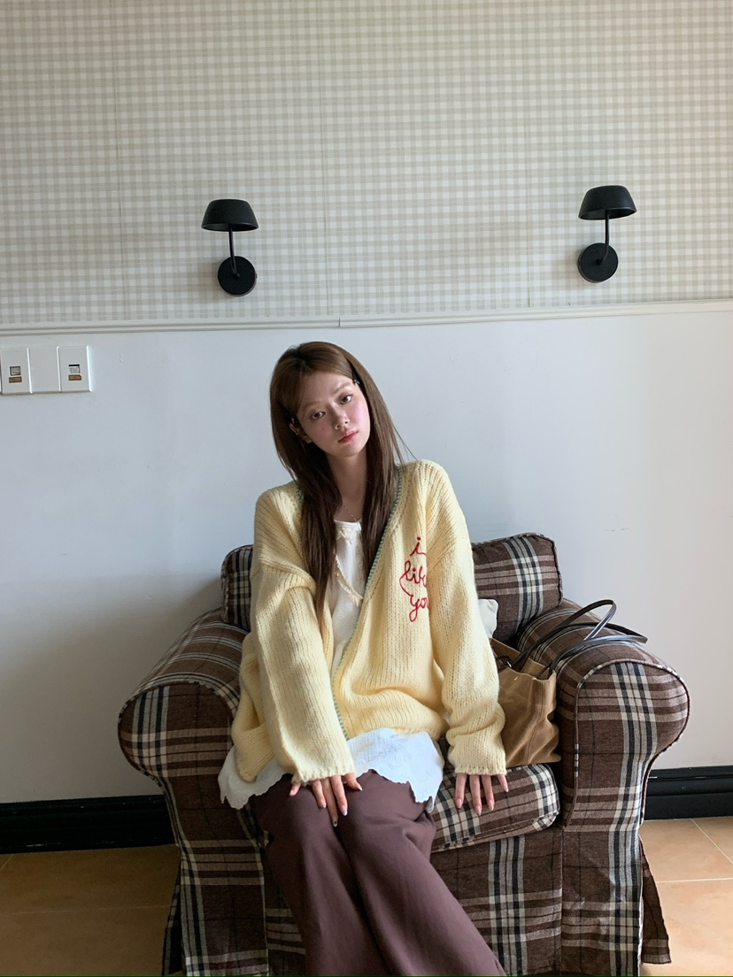 MAISONDEGLORY東大門代購女裝新品推薦時尚熱賣休閑毛衣開衫Maison de glory毛衣