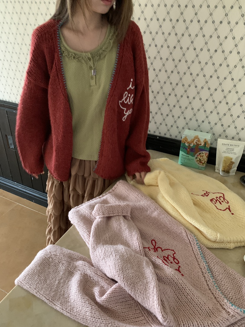 MAISONDEGLORY東大門代購女裝新品推薦時尚熱賣休閑毛衣開衫Maison de glory毛衣