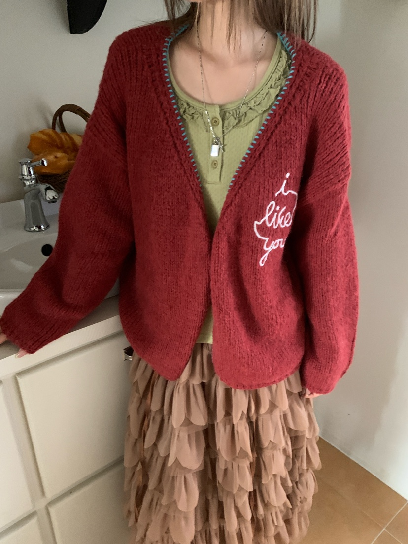MAISONDEGLORY東大門代購女裝新品推薦時尚熱賣休閑毛衣開衫Maison de glory毛衣圖色3