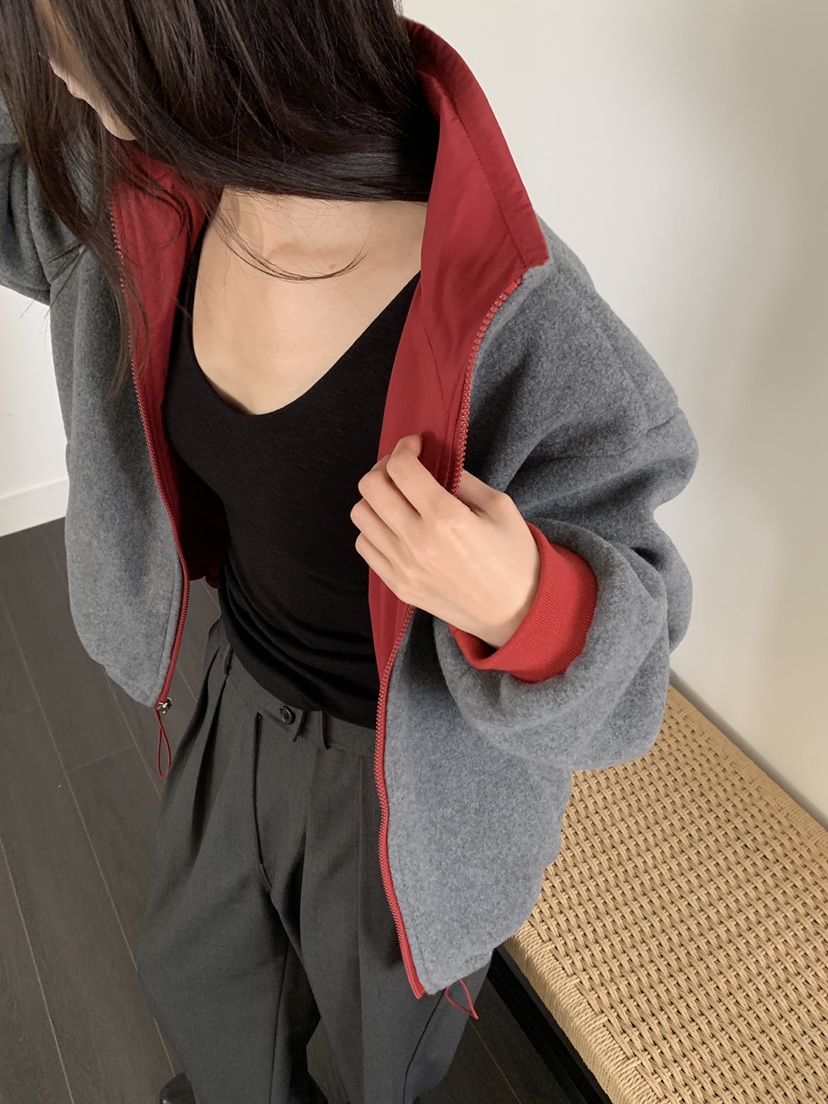 ATHEA東大門實拍女裝新品時尚人氣推薦休閑熱賣夾克兩面可穿ATHEA夾克