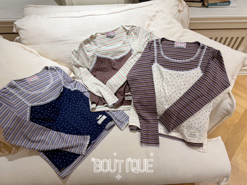 BOUTIQUE-L東大門代購女士新品人氣時尚推薦長袖T恤多層BOUTIQUE-L長袖T恤