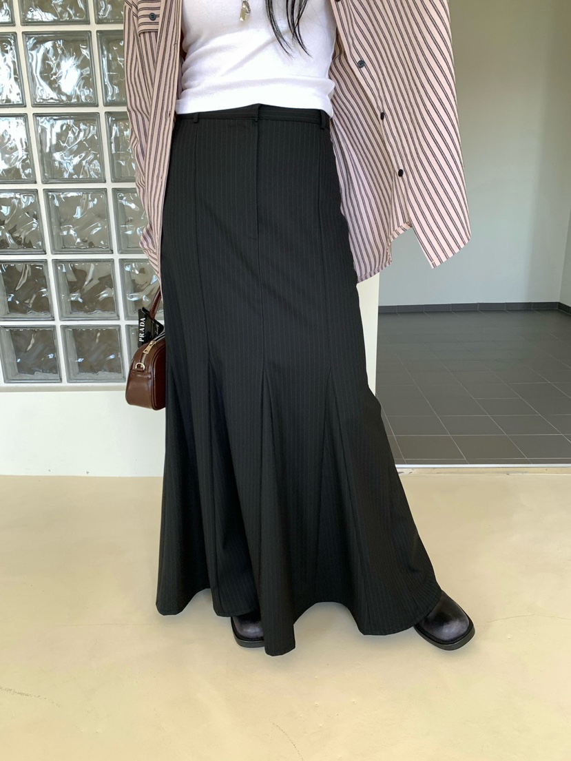 REVE CITE-L東大門實拍女士新品熱賣休閑長裙不含腰帶喇叭REVE CITE-L長裙