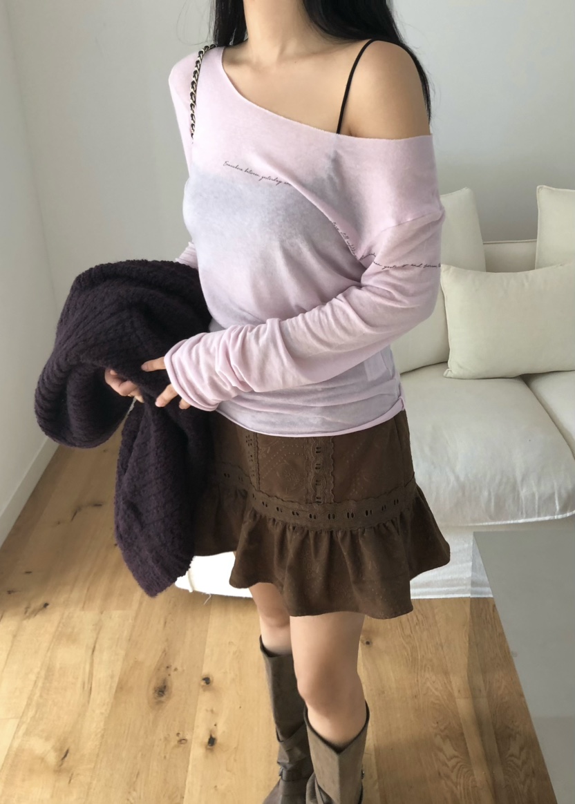OUPPT東大門直郵女士新品休閑人氣推薦熱賣時尚長袖T恤字母OUPPT長袖T恤