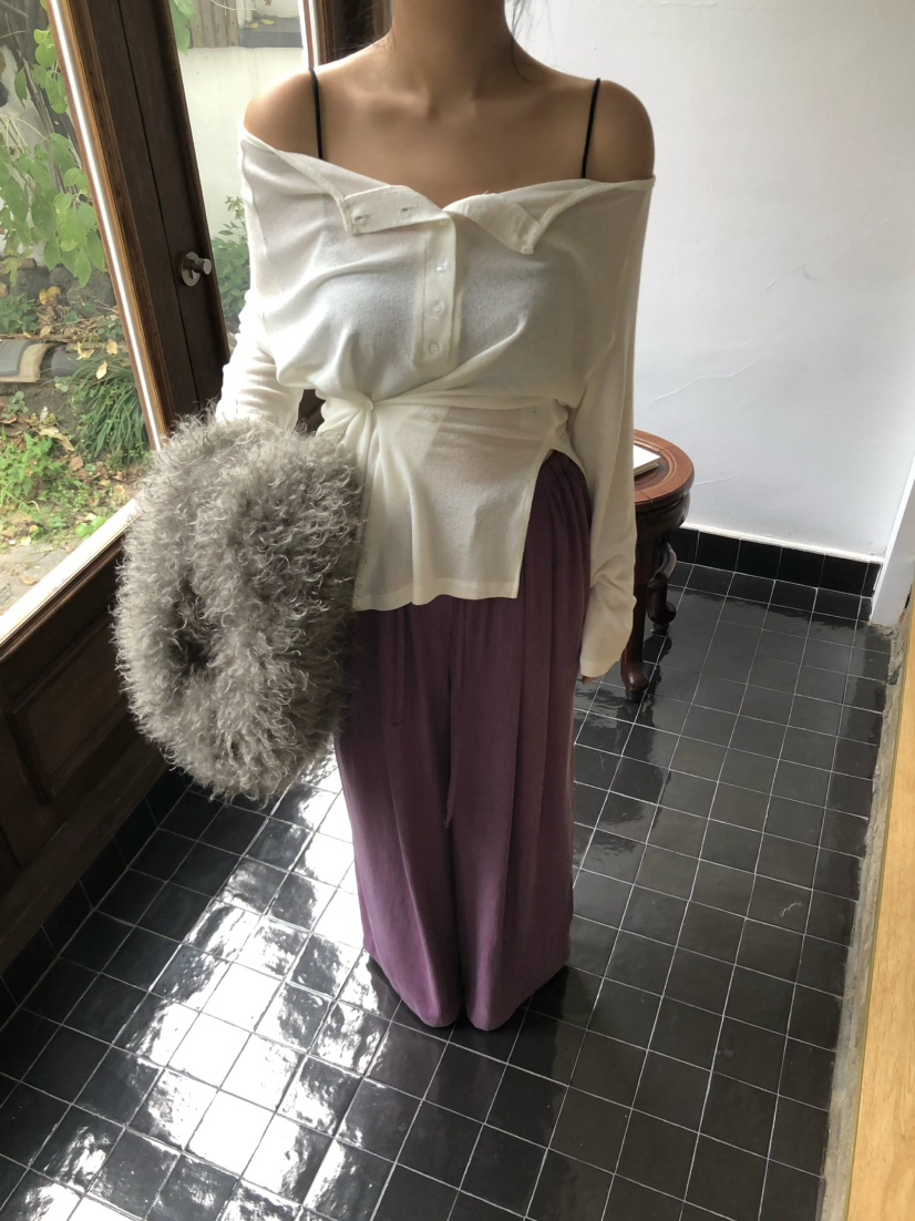 OUPPT東大門直郵女士新款推薦真品休閑熱賣長袖T恤不含內搭OUPPT長袖T恤