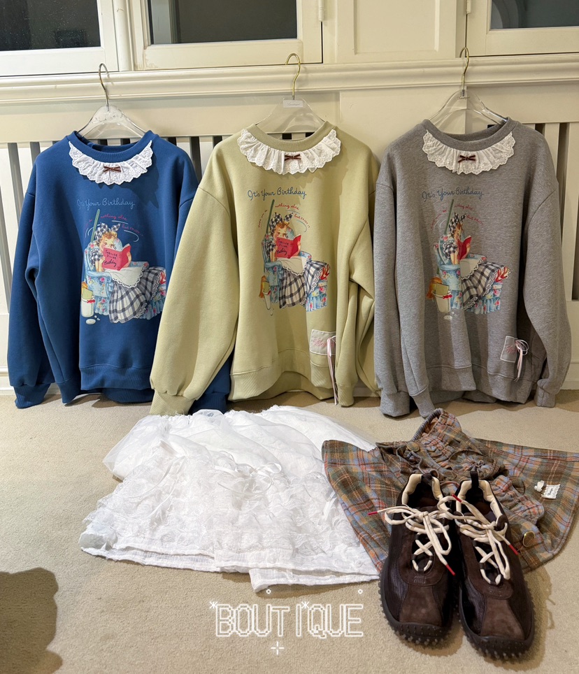 BOUTIQUE-L韓國代購女裝新款真品時尚推薦人氣熱賣休閑衛衣BOUTIQUE-L衛衣