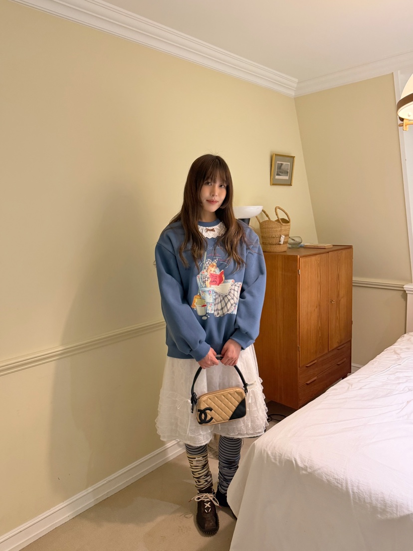 BOUTIQUE-L韓國代購女裝新款真品時尚推薦人氣熱賣休閑衛衣BOUTIQUE-L衛衣