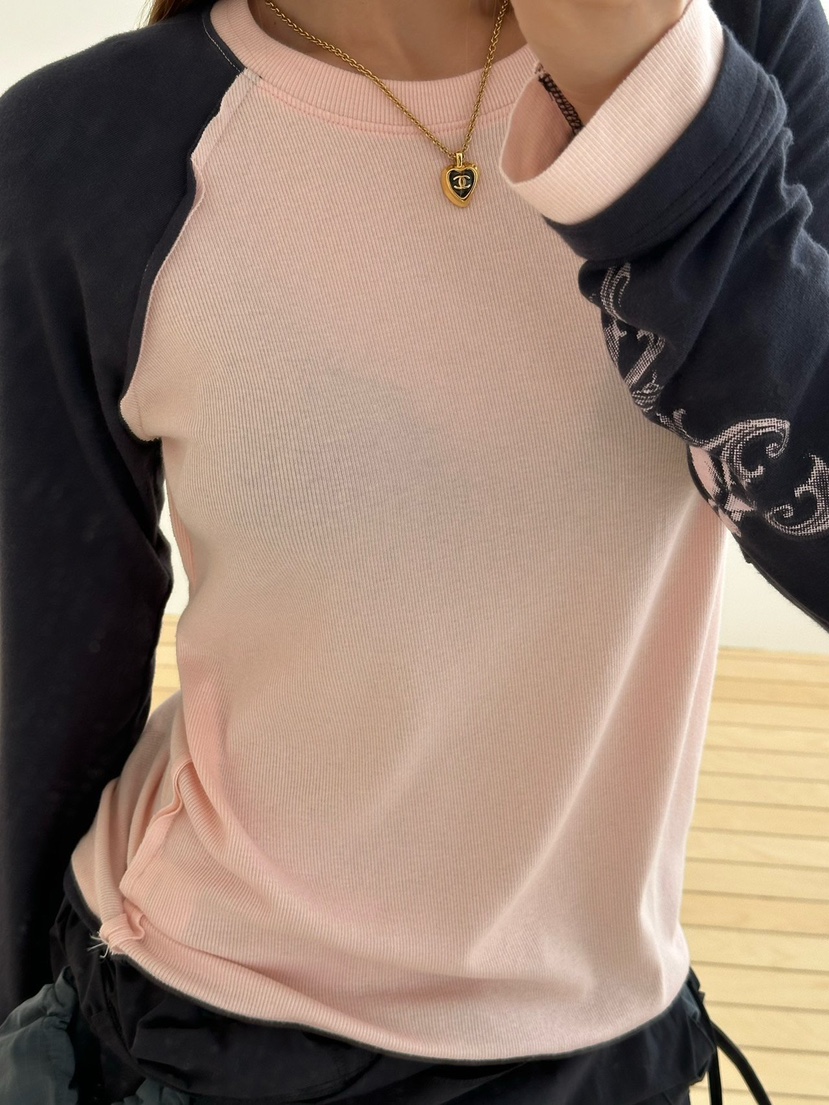 ZEROZERO韓國直郵女士新款人氣休閑真品長袖T恤莫代爾插肩袖ZEROZERO長袖T恤