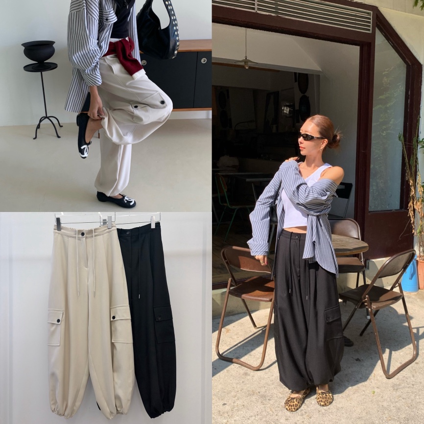 REVE CITE-L韓國直郵女士新款休閑真品時尚推薦休閑褲工裝REVE CITE-L休閑褲