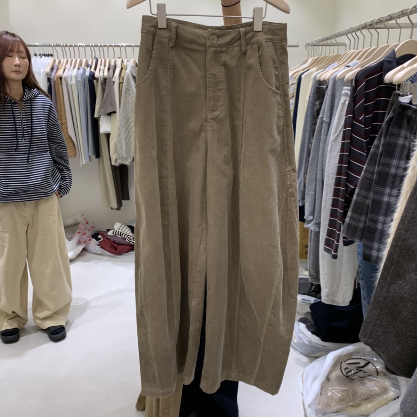 YUNBAL東大門實拍女士新款休閑推薦真品時尚休閑褲不含腰帶YUNBAL休閑褲圖色1卡其