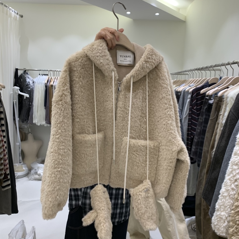 YUNBAL韓國直郵女裝新款真品推薦熱賣休閑時尚人氣短款大衣YUNBAL短款大衣圖色2