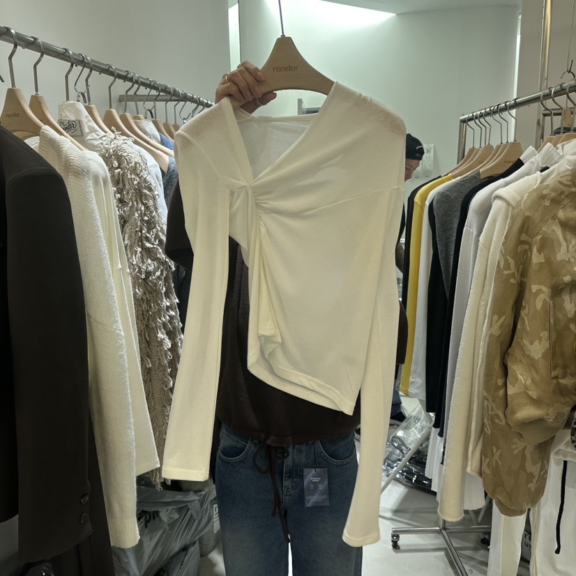 RENDER東大門代購女士新款推薦真品時尚人氣熱賣休閑長袖T恤RENDER長袖T恤圖色1