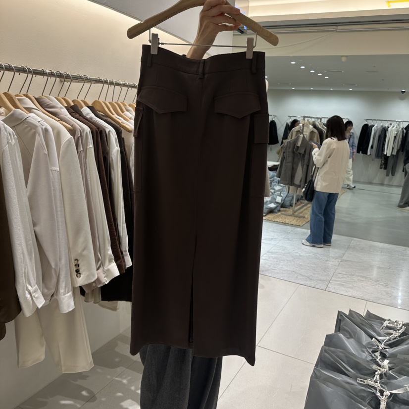 BLUEI-D/N SHARP東大門代購女裝新款休閑長裙不含腰帶Blue i-d/N SHARP長裙